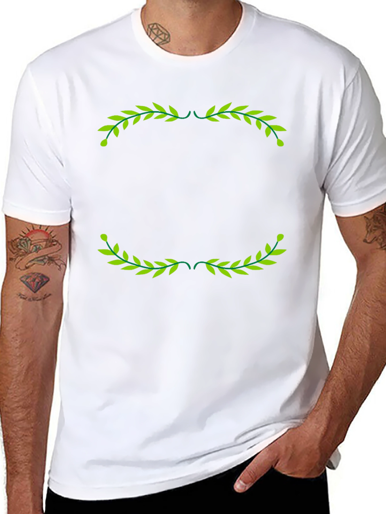 Olive Branch Graphic Black T-Shirt