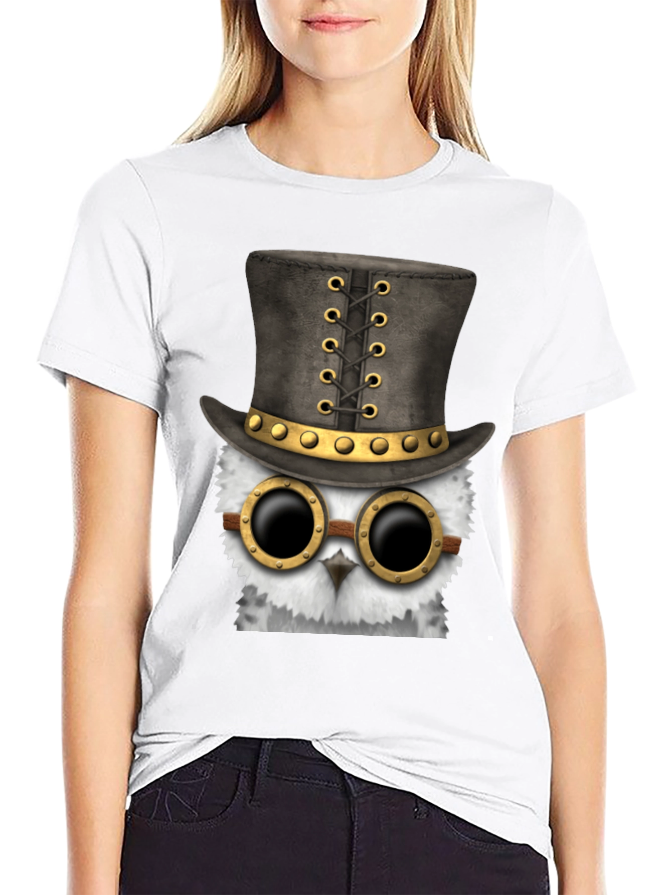 Steampunk Owl T-Shirt - Unique Design!