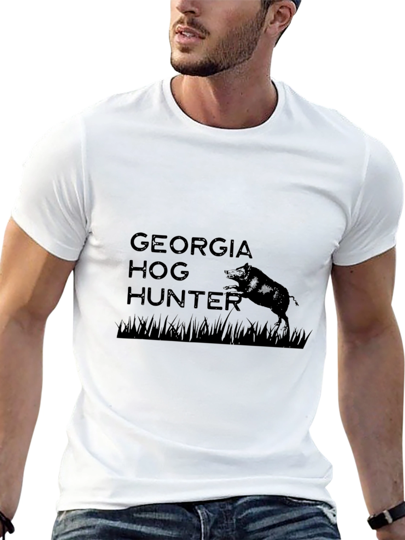Georgia Hog Hunter Graphic T-Shirt Black