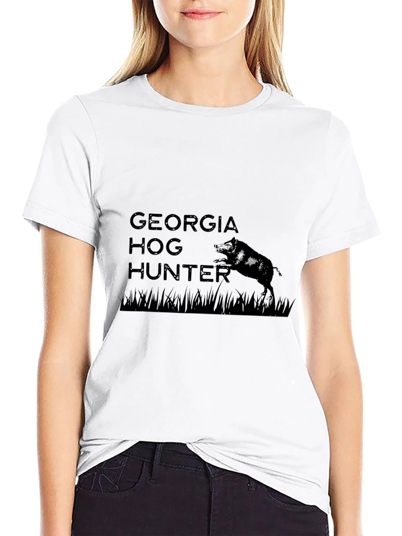 Georgia Hog Hunter Graphic T-Shirt Black