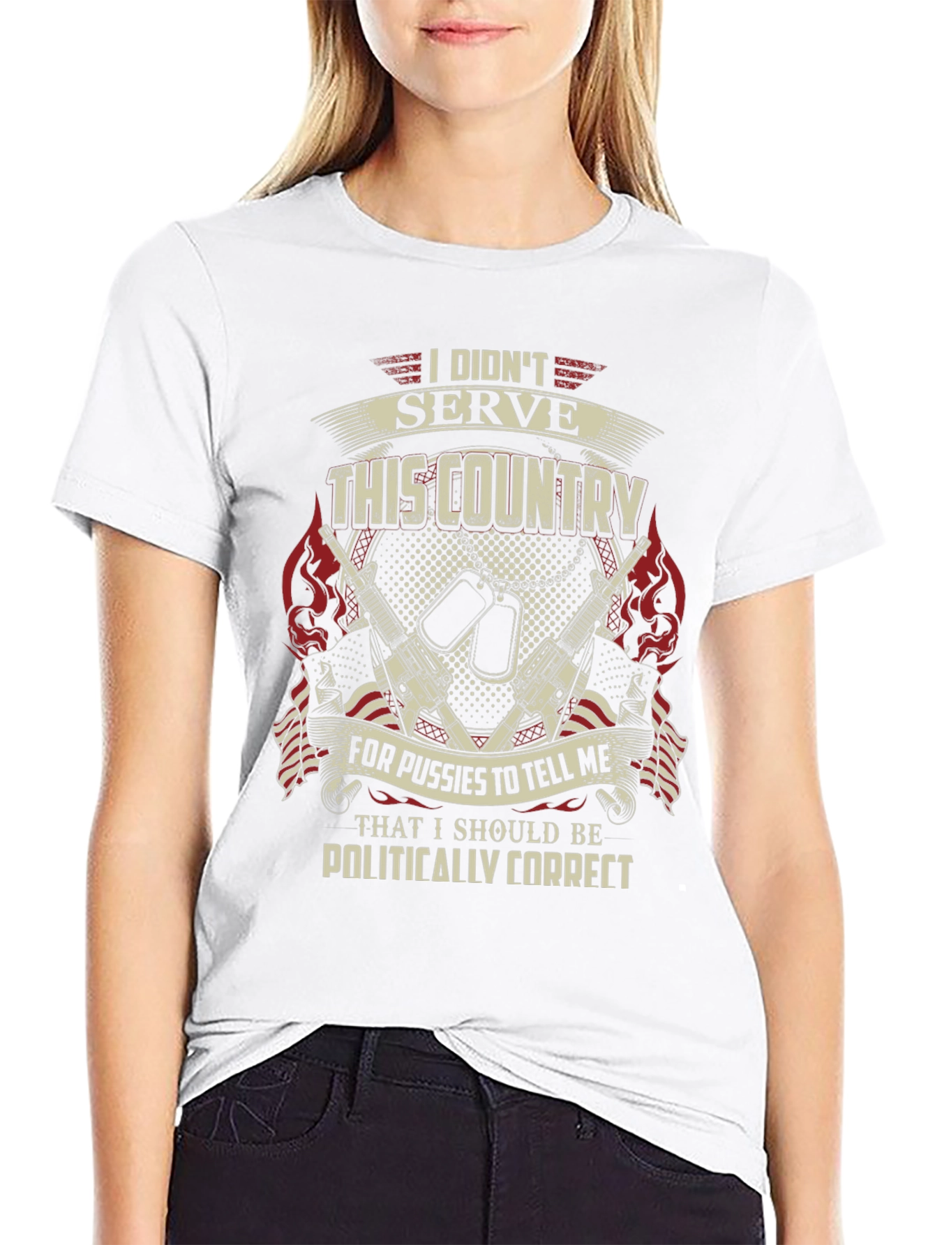 Patriotic Military T-Shirt: I Didnt Serve This Country