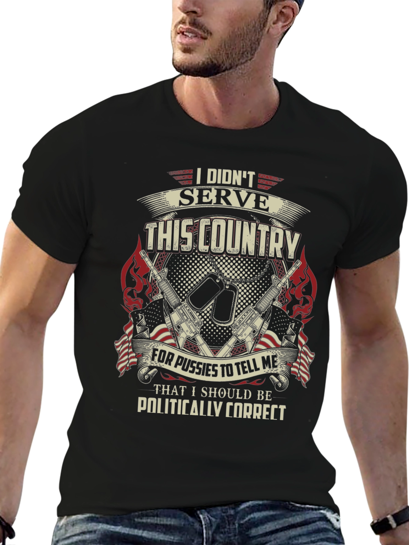 Patriotic Military T-Shirt: I Didnt Serve This Country
