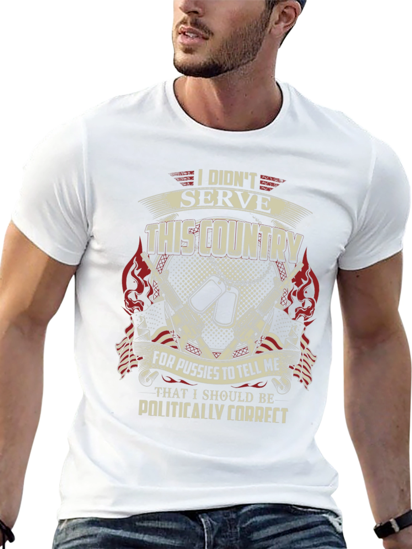 Patriotic Military T-Shirt: I Didnt Serve This Country