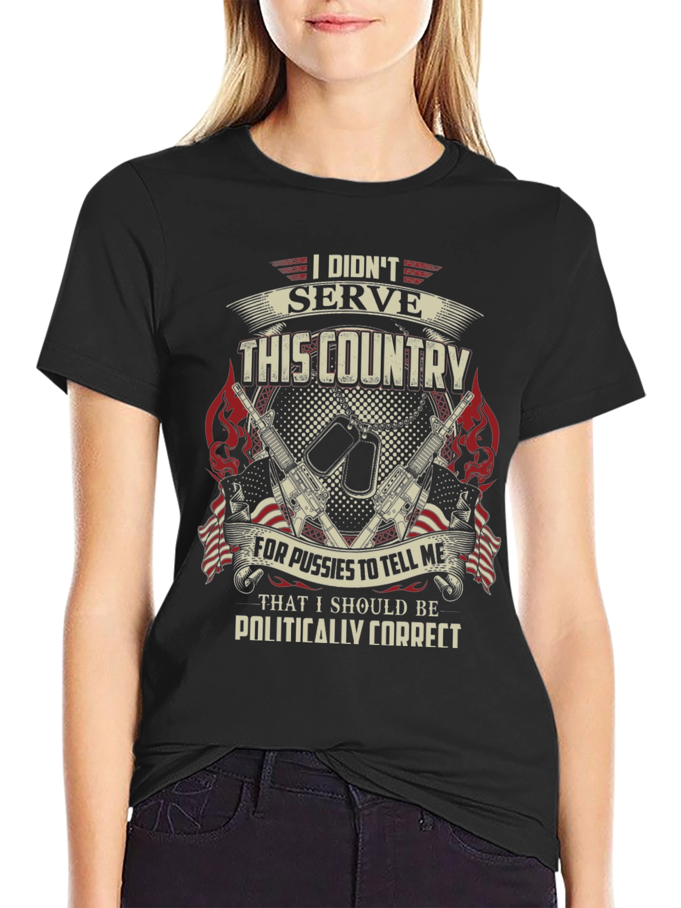 Patriotic Military T-Shirt: I Didnt Serve This Country