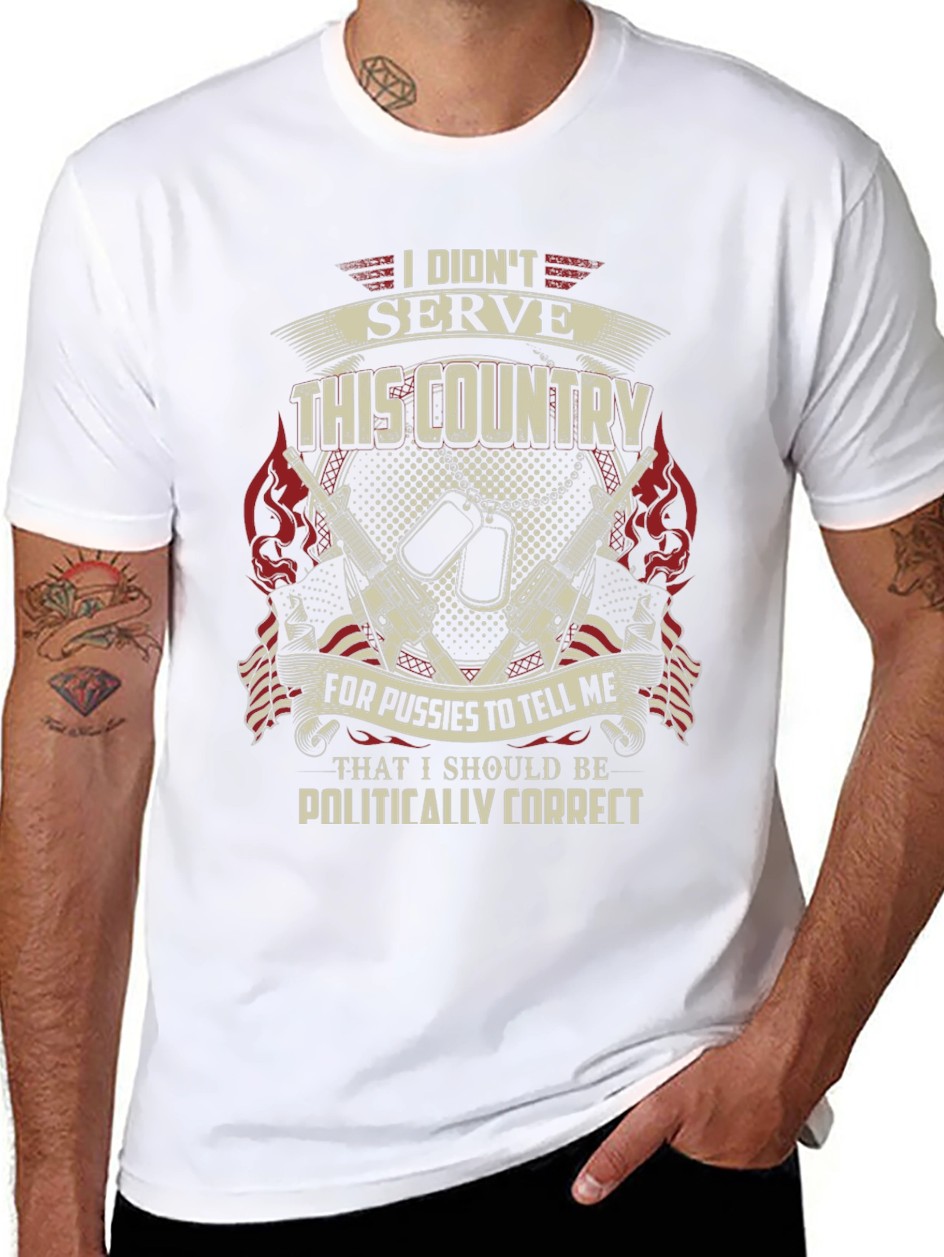 Patriotic Military T-Shirt: I Didnt Serve This Country