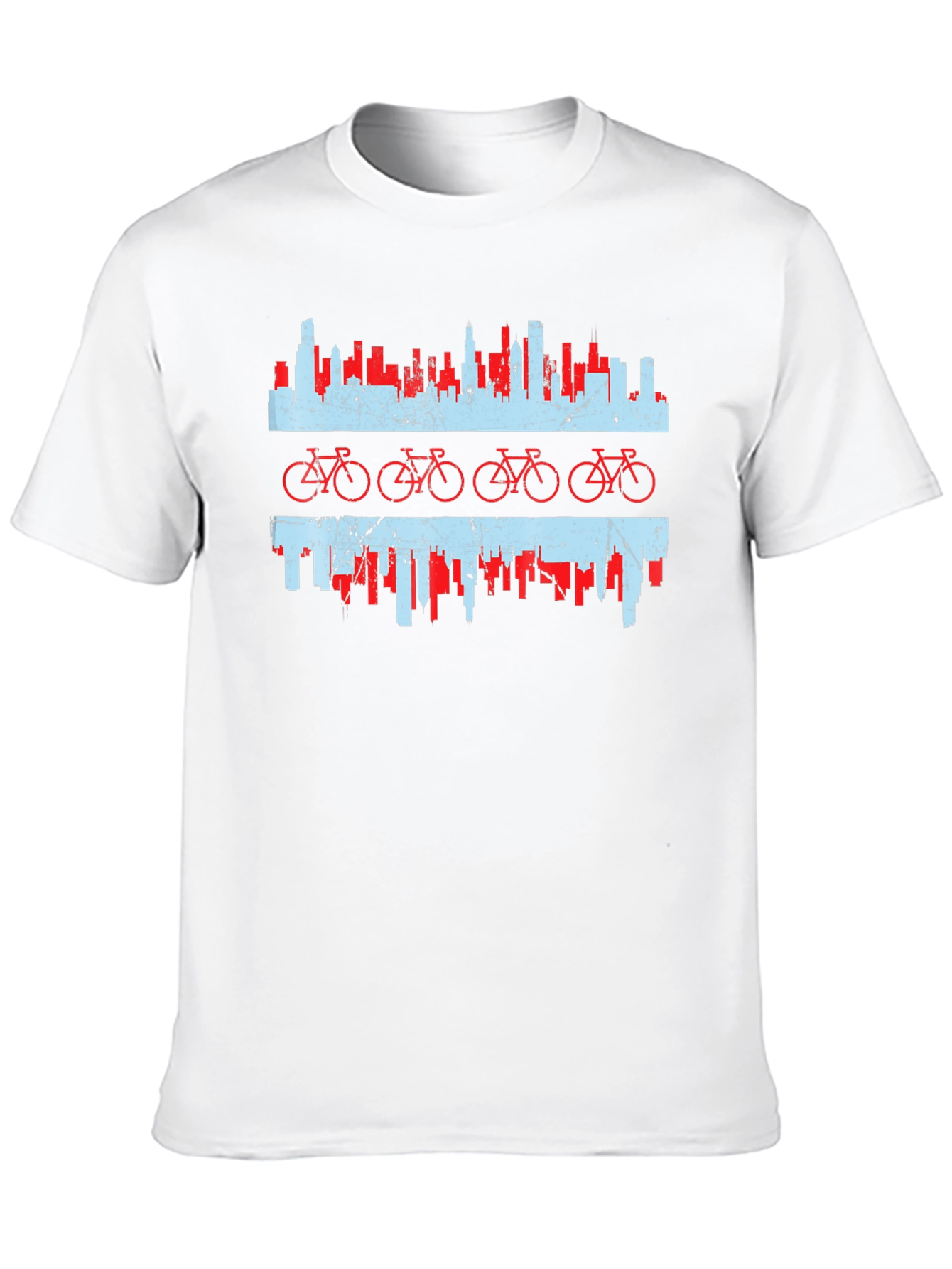 Chicago Flag Bicycle Graphic Tee - Black