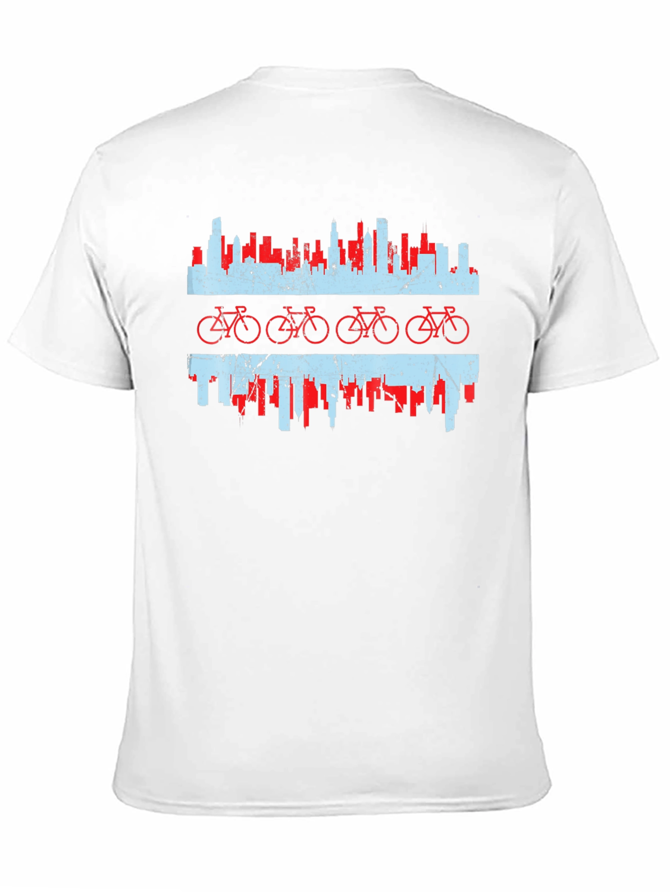 Chicago Flag Bicycle Graphic Tee - Black