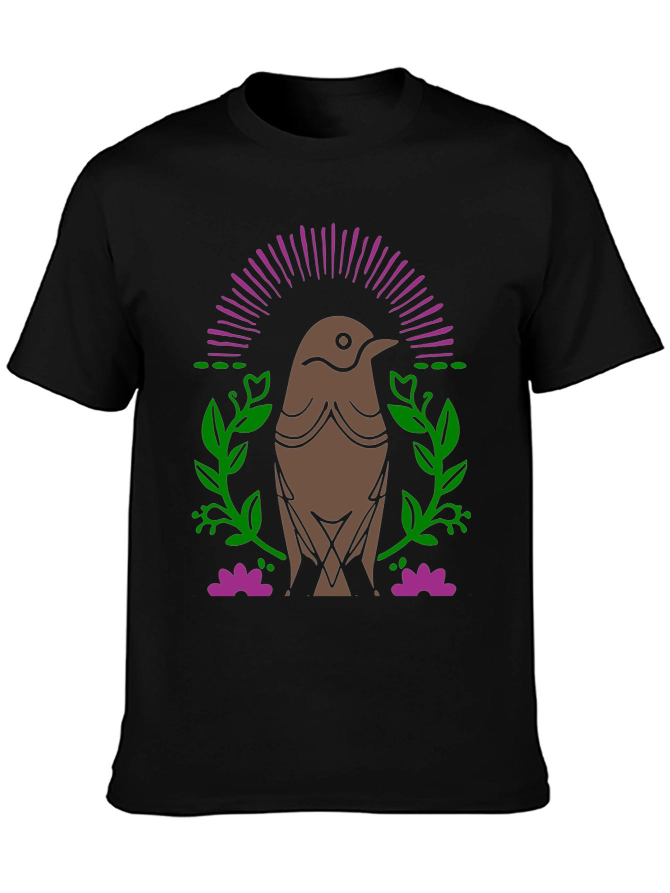 Bird Graphic Black T-Shirt