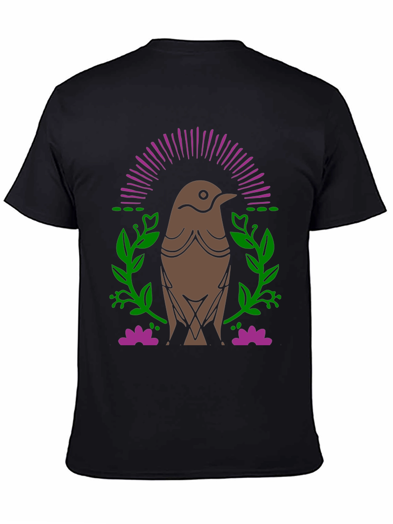 Bird Graphic Black T-Shirt