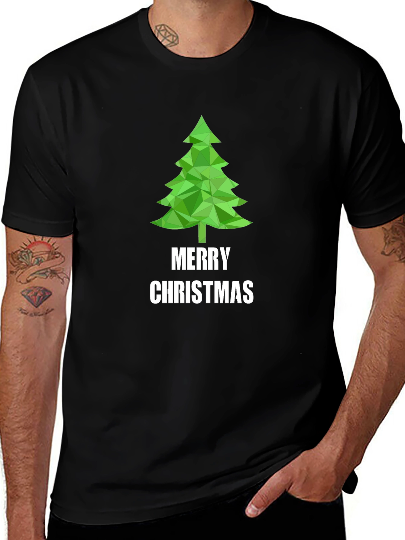 Merry Christmas Tree T-Shirt - Holiday Festive Tee