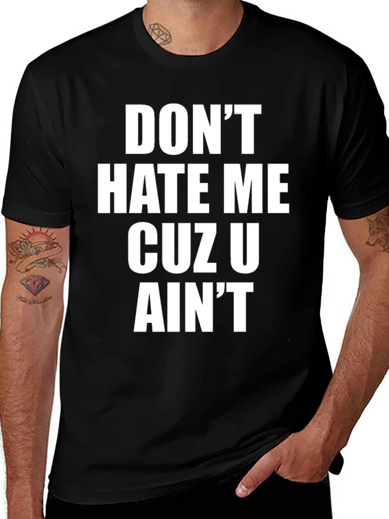 Dont Hate Me Graphic Tee - Bold Statement Shirt