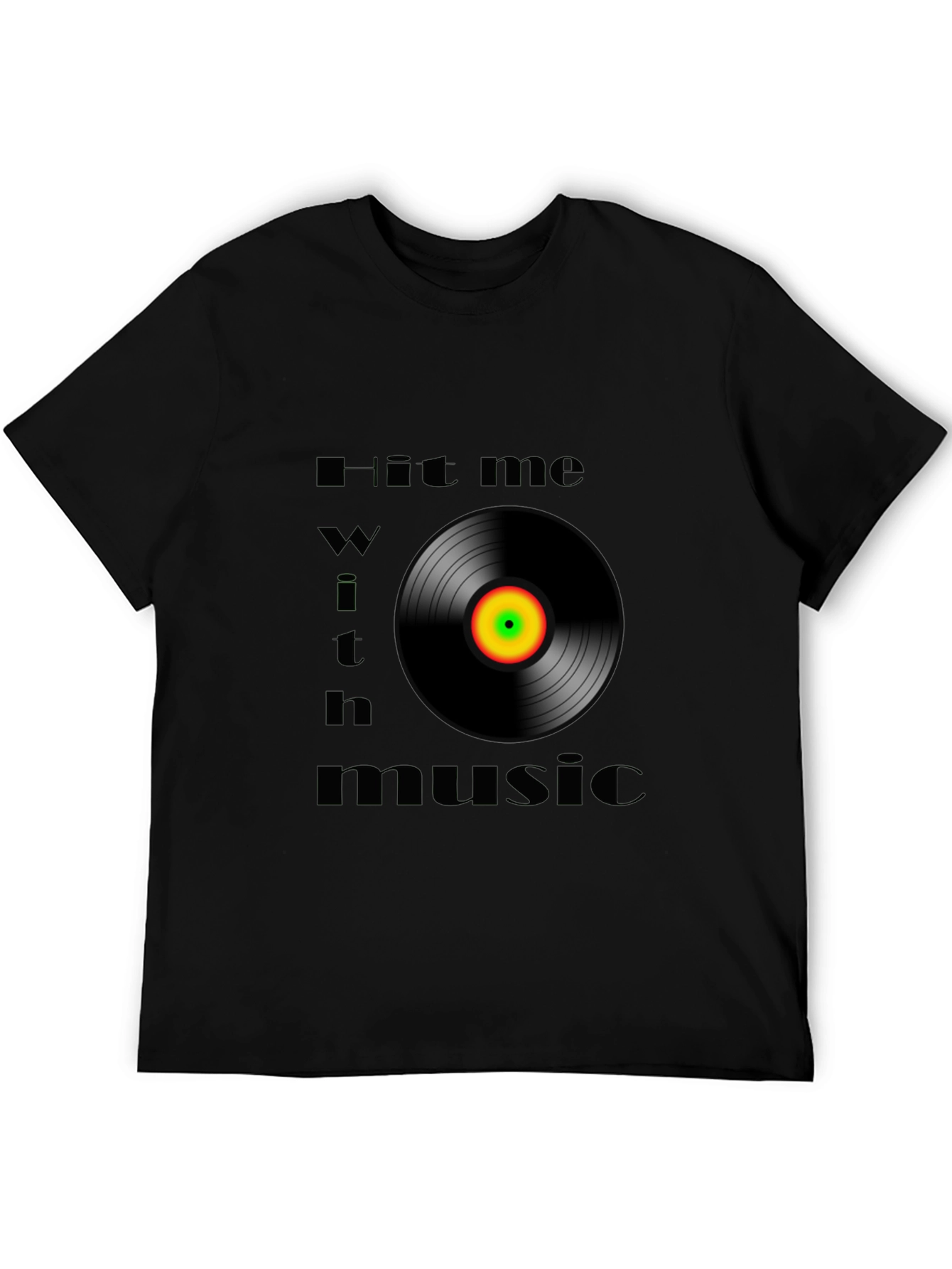 Hit Me With Music Black Graphic Tee