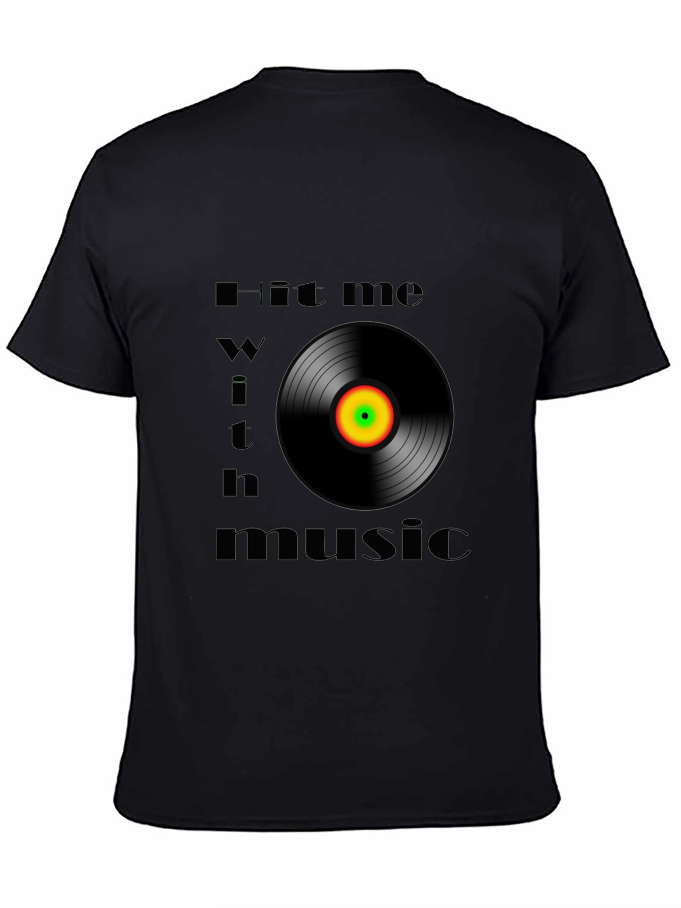 Hit Me With Music Black Graphic Tee