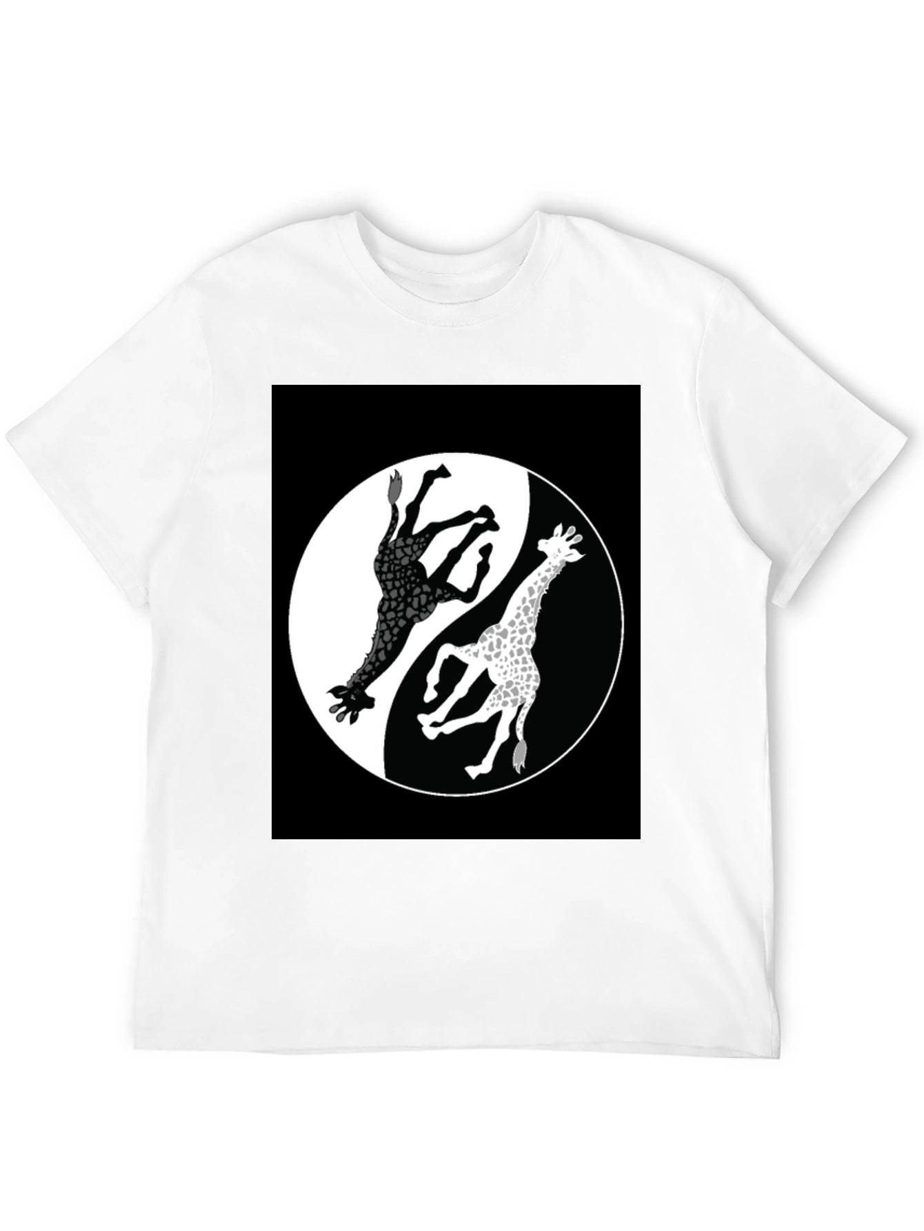 Yin Yang Giraffe T-Shirt - Unique Graphic Tee