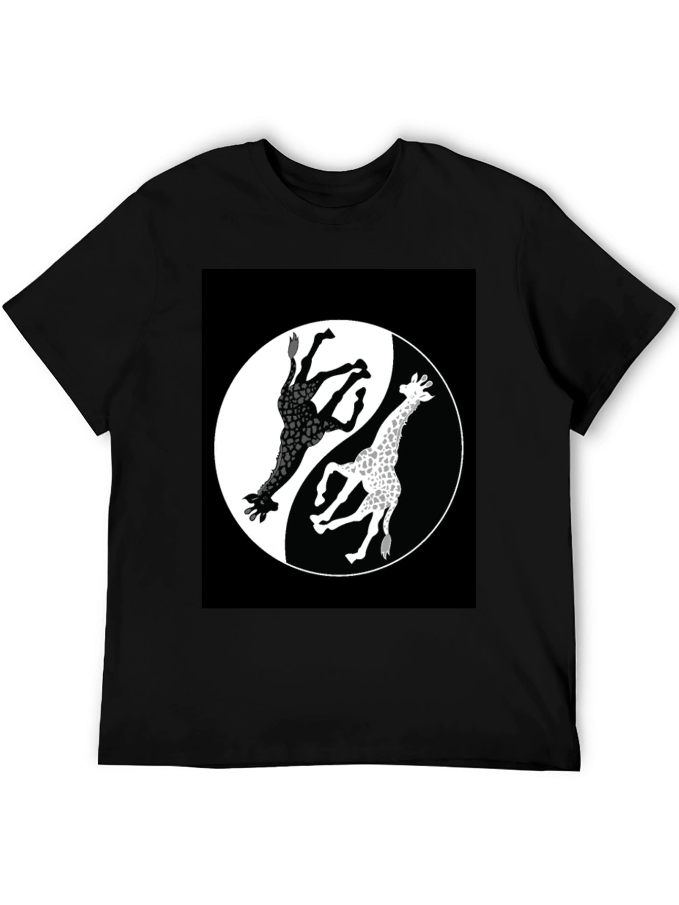 Yin Yang Giraffe T-Shirt - Unique Graphic Tee