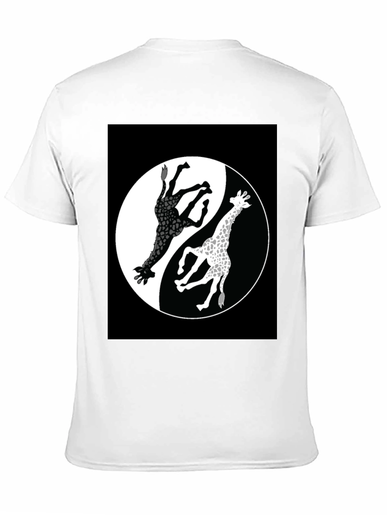 Yin Yang Giraffe T-Shirt - Unique Graphic Tee