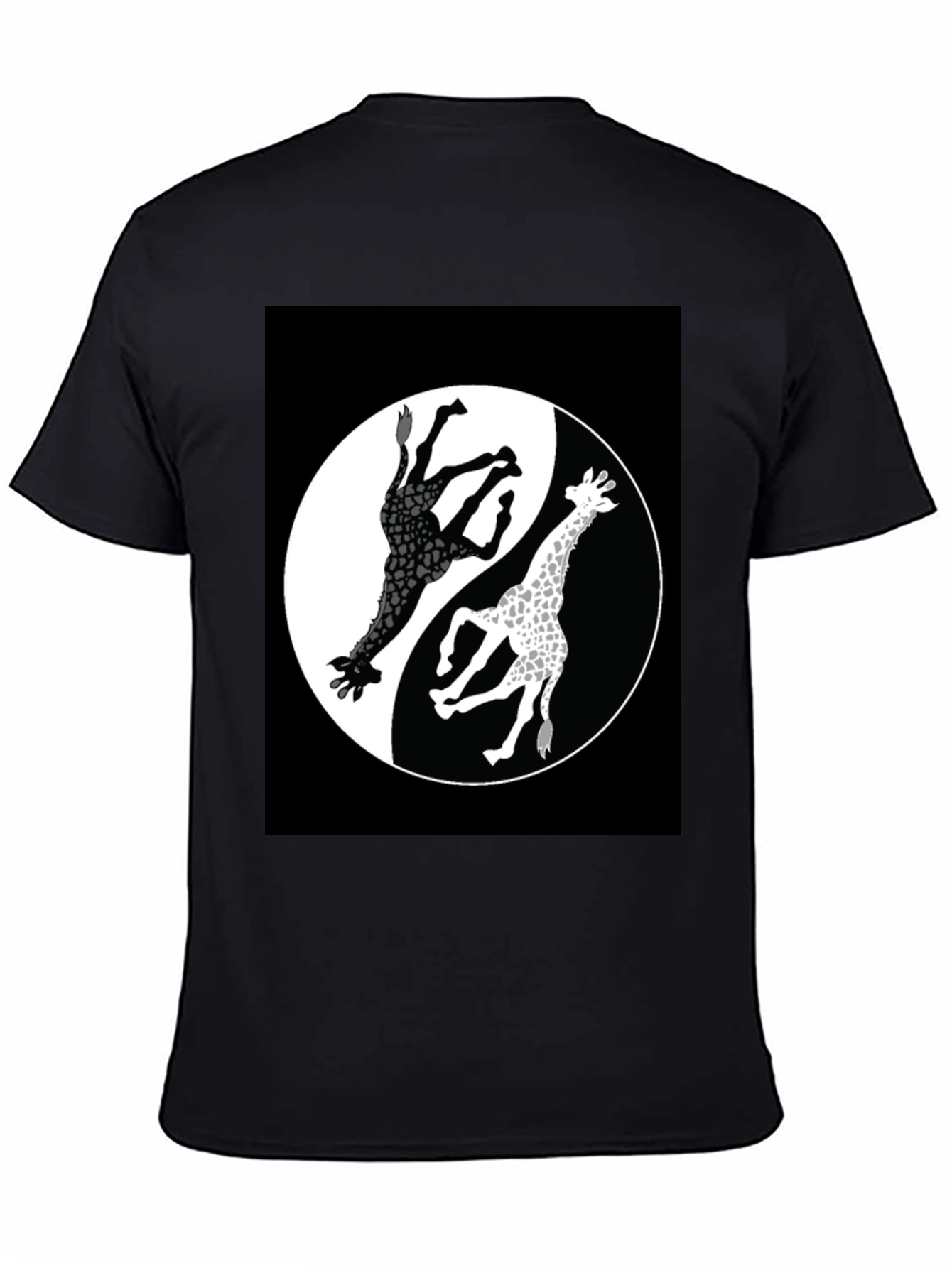Yin Yang Giraffe T-Shirt - Unique Graphic Tee