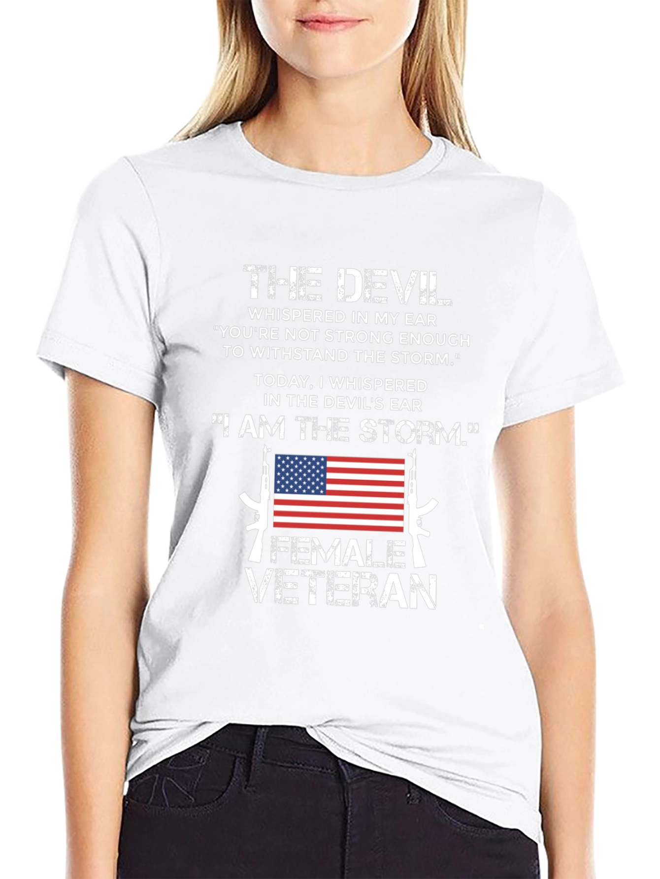 Female Veteran I Am The Storm Graphic Tee