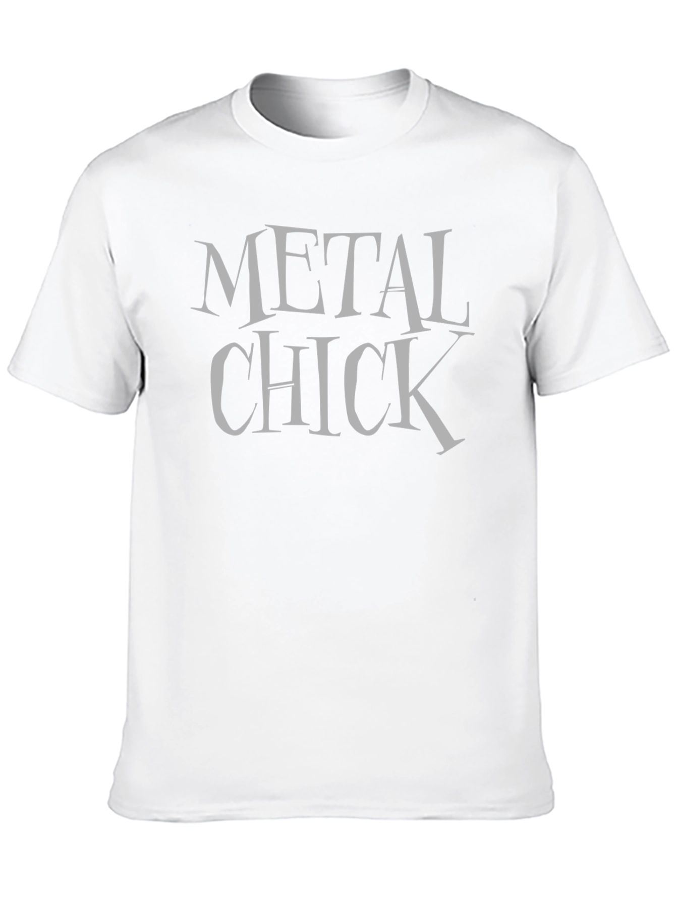 Metal Chick Graphic Tee - Black Cotton Blend T-Shirt
