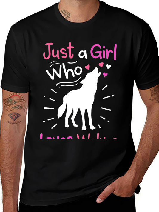 Just a Girl Who Loves Wolves T-Shirt