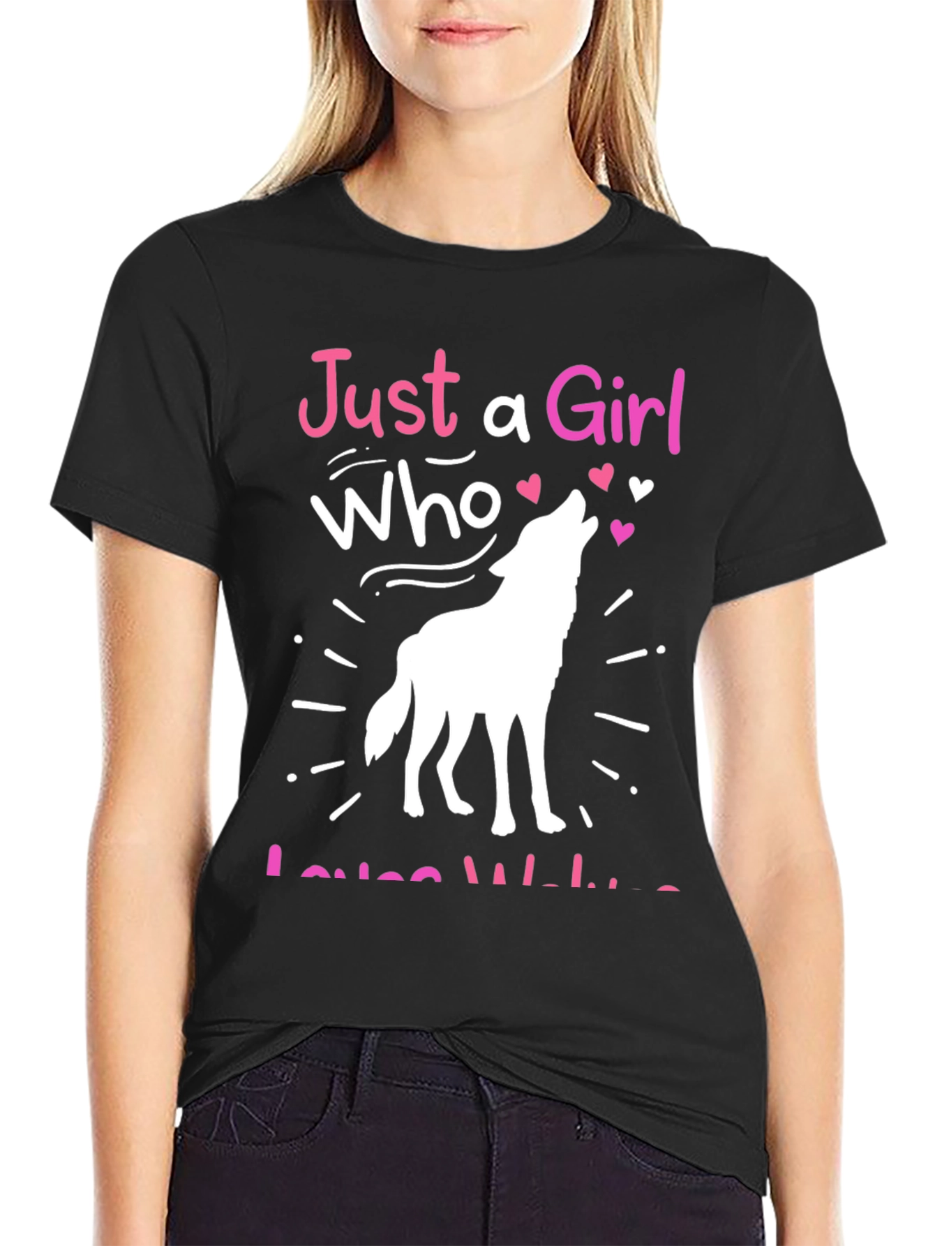 Just a Girl Who Loves Wolves T-Shirt