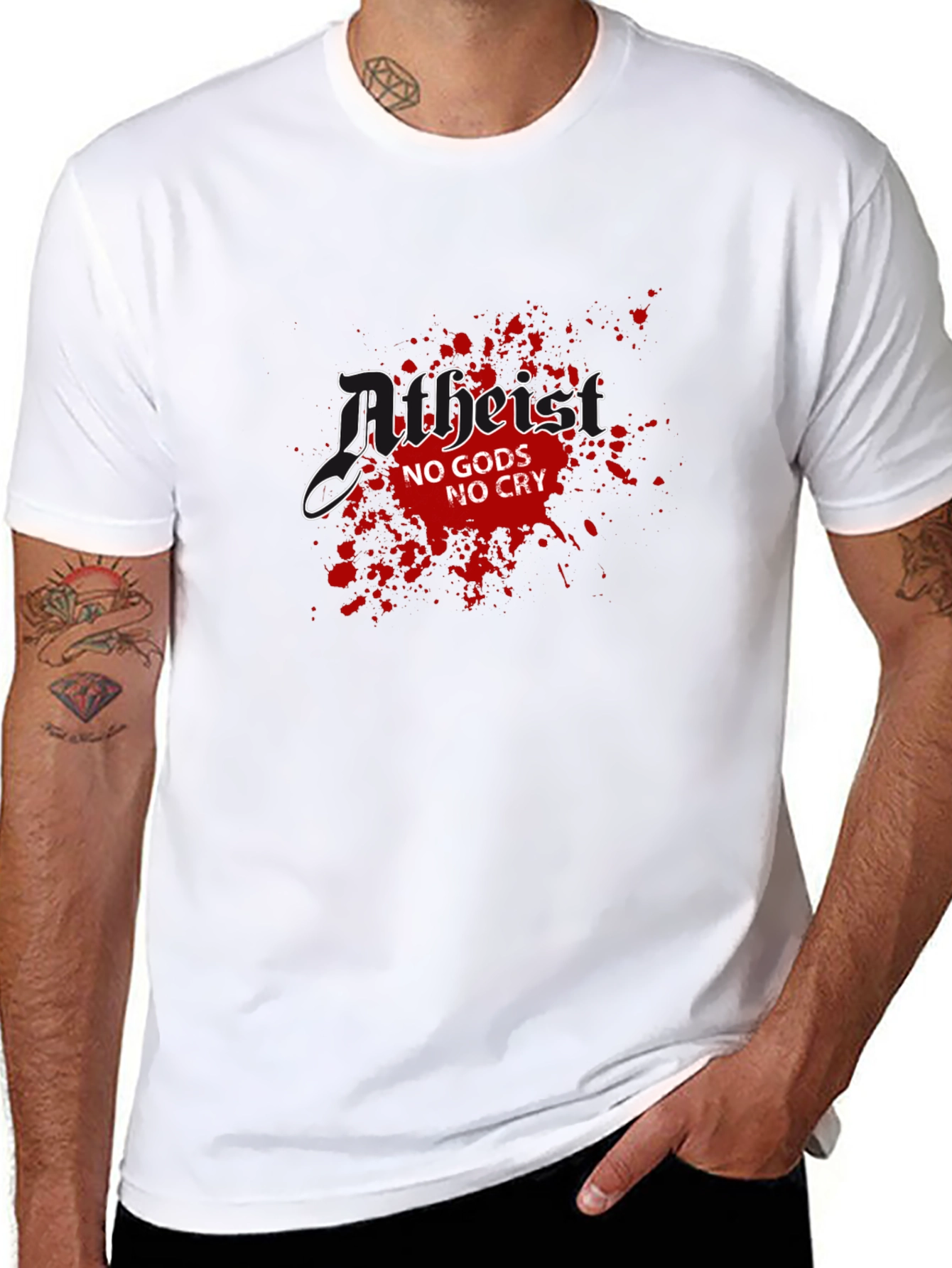 Atheist No Gods No Cry T-Shirt