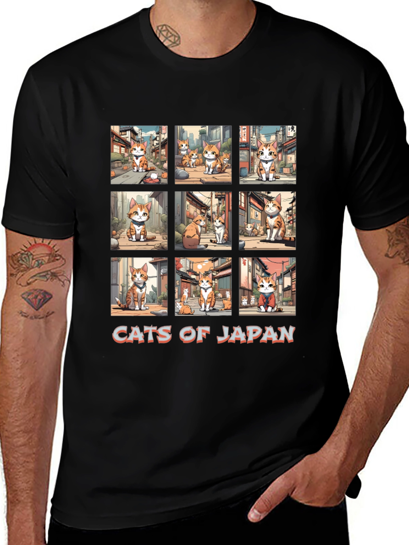Cats of Japan Graphic T-Shirt