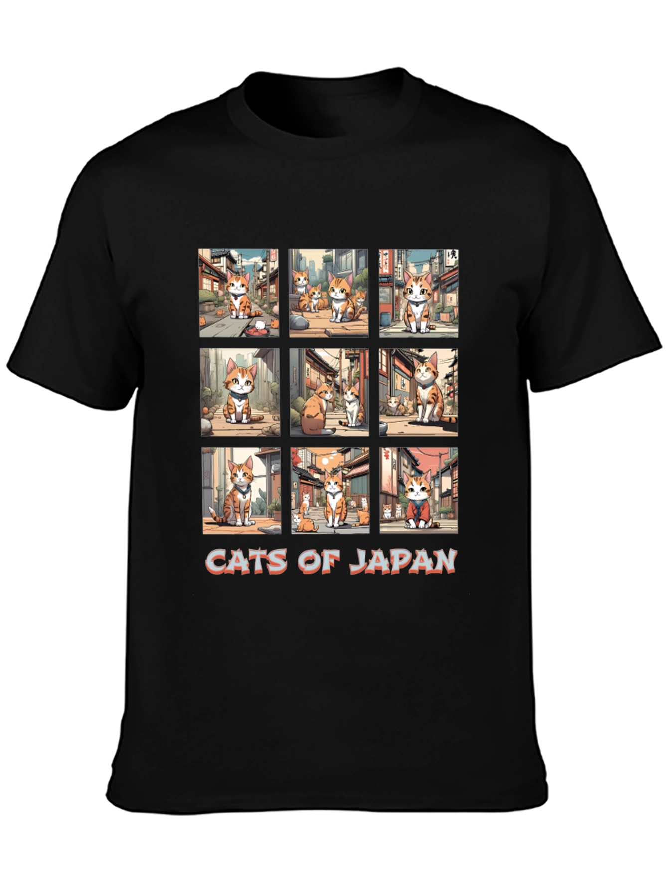 Cats of Japan Graphic T-Shirt