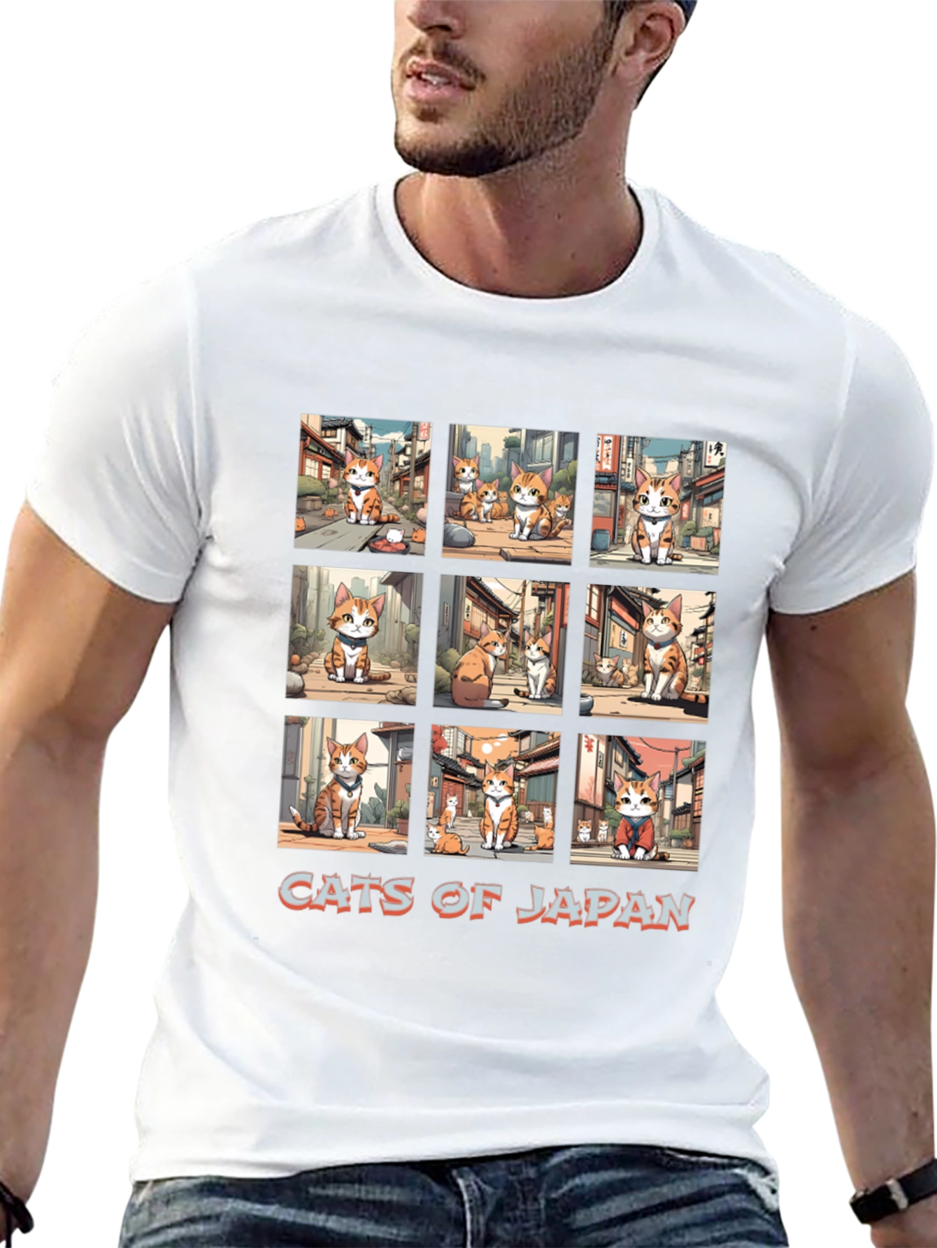 Cats of Japan Graphic T-Shirt