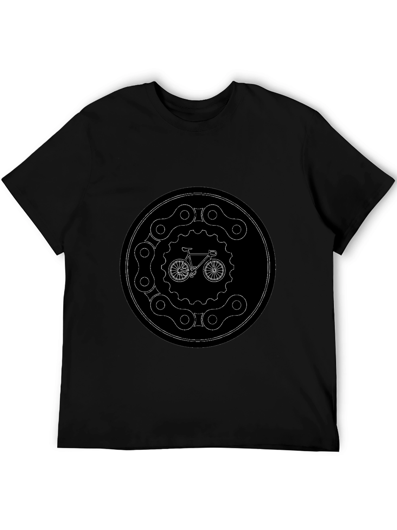 Bike Chain Graphic Black T-Shirt