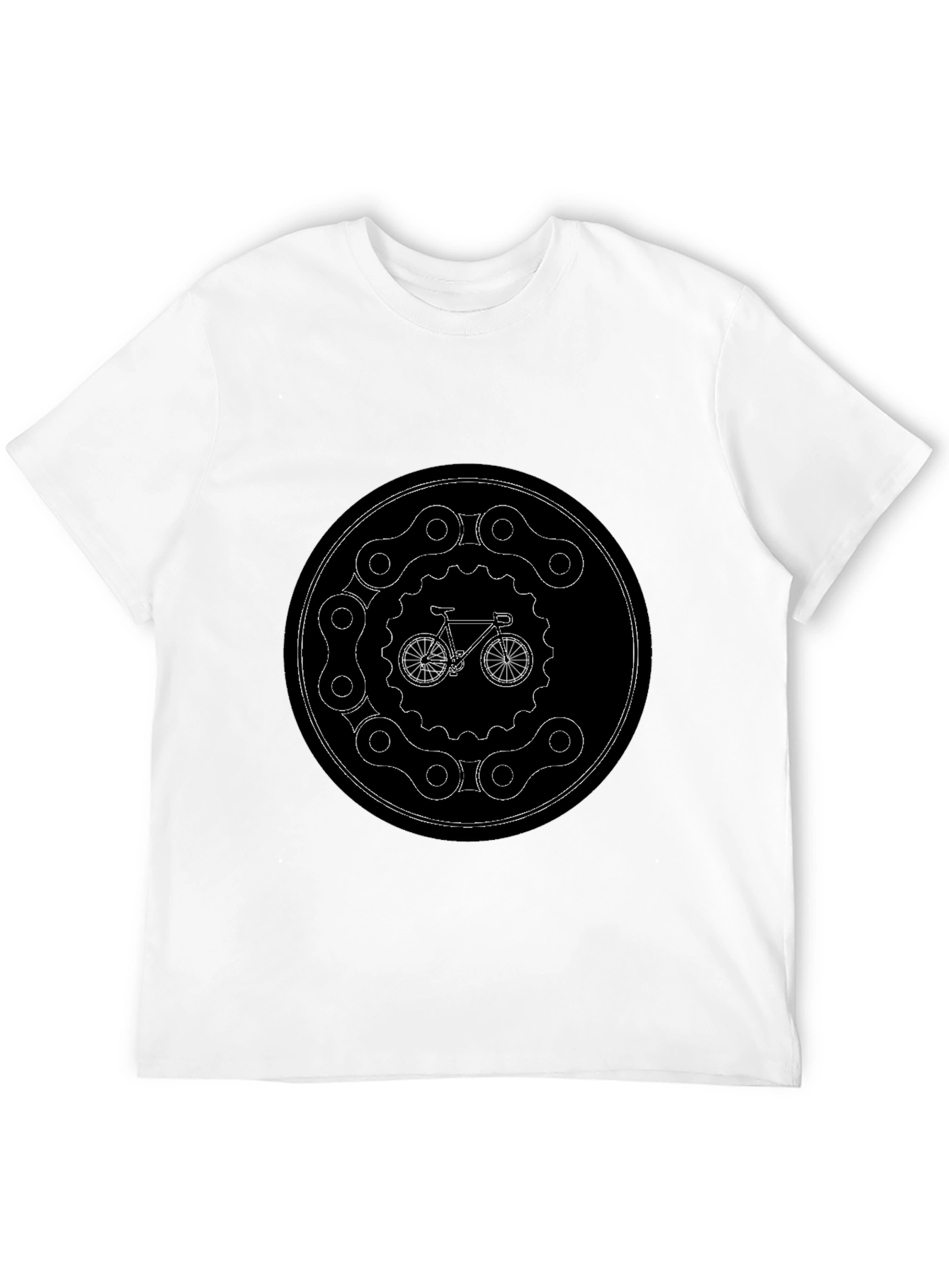 Bike Chain Graphic Black T-Shirt