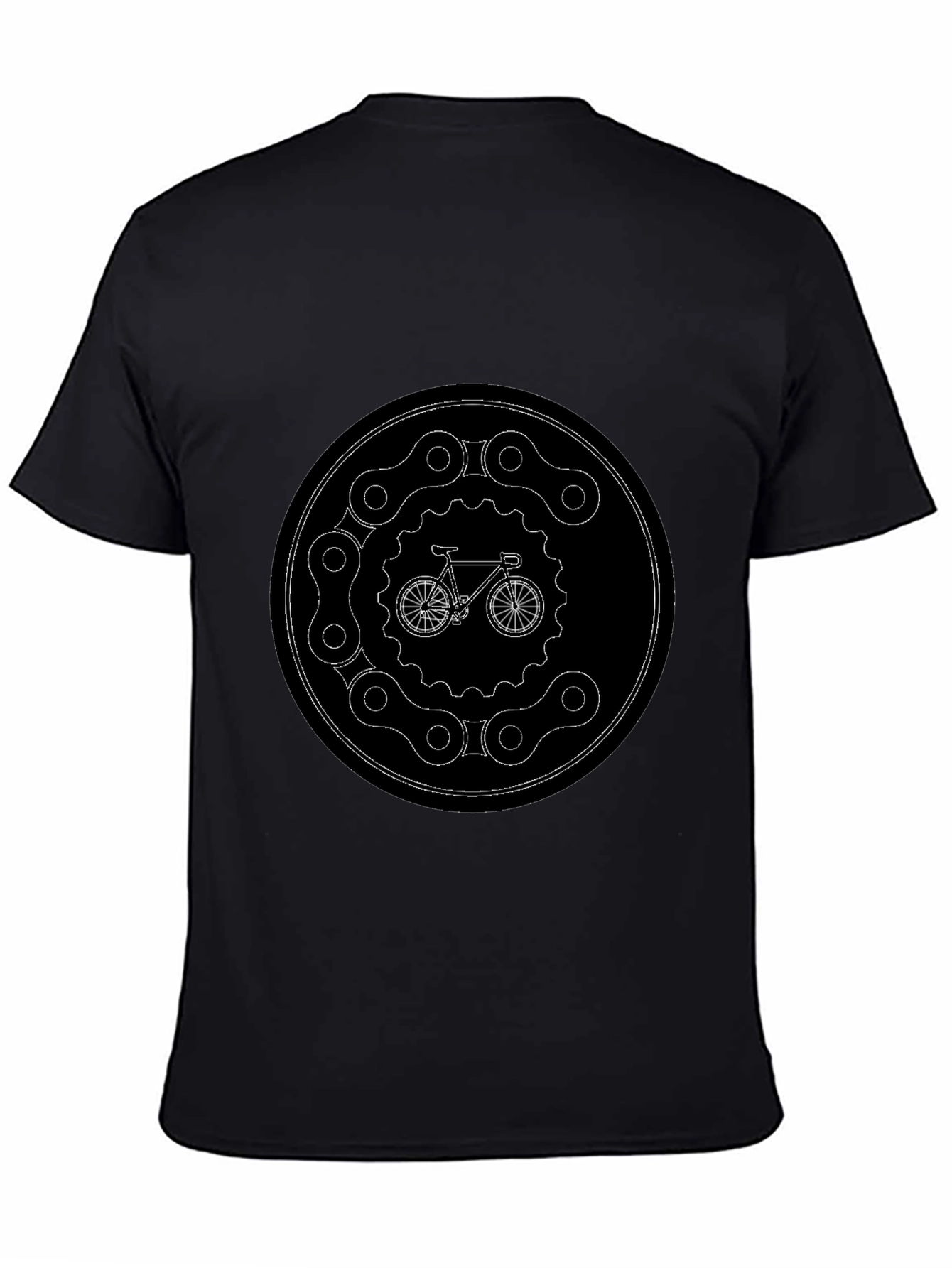 Bike Chain Graphic Black T-Shirt