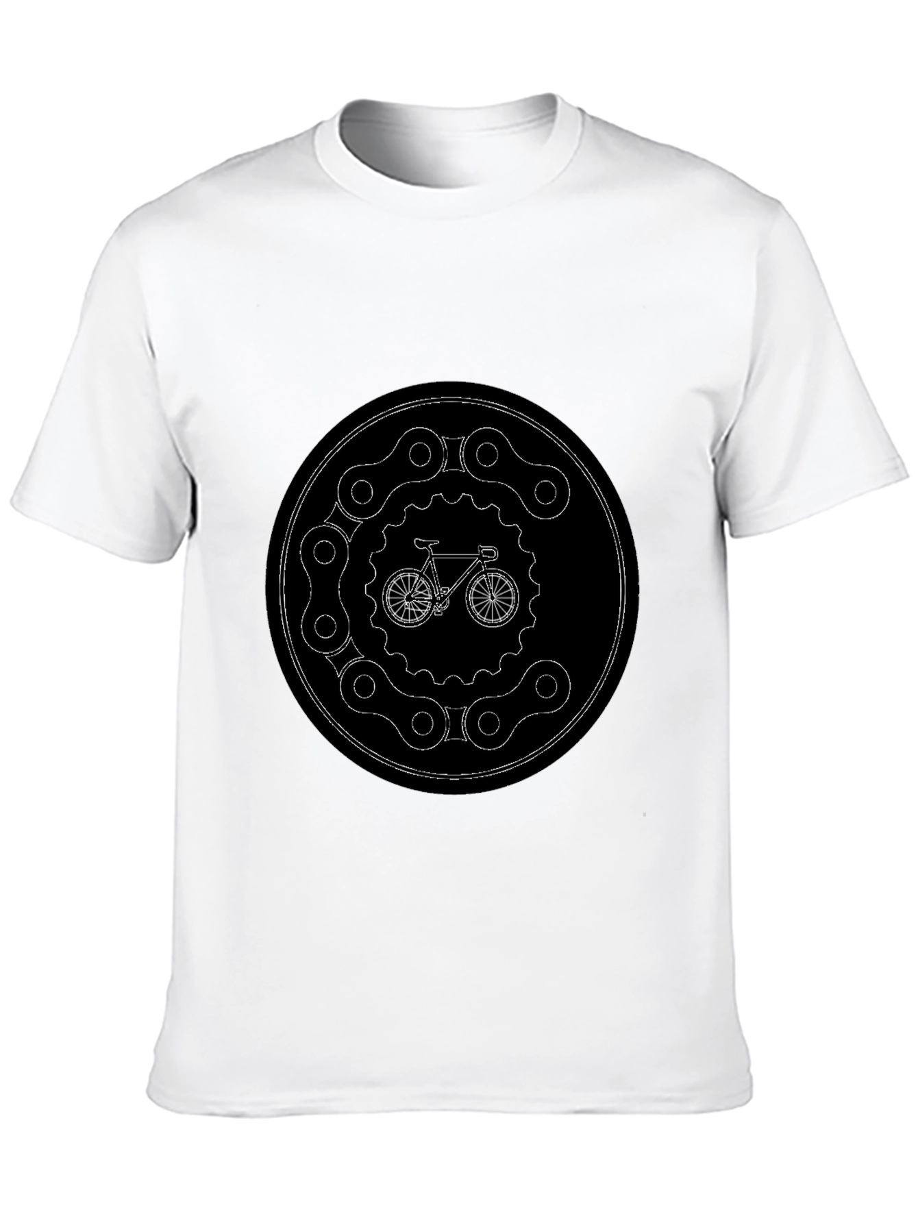 Bike Chain Graphic Black T-Shirt