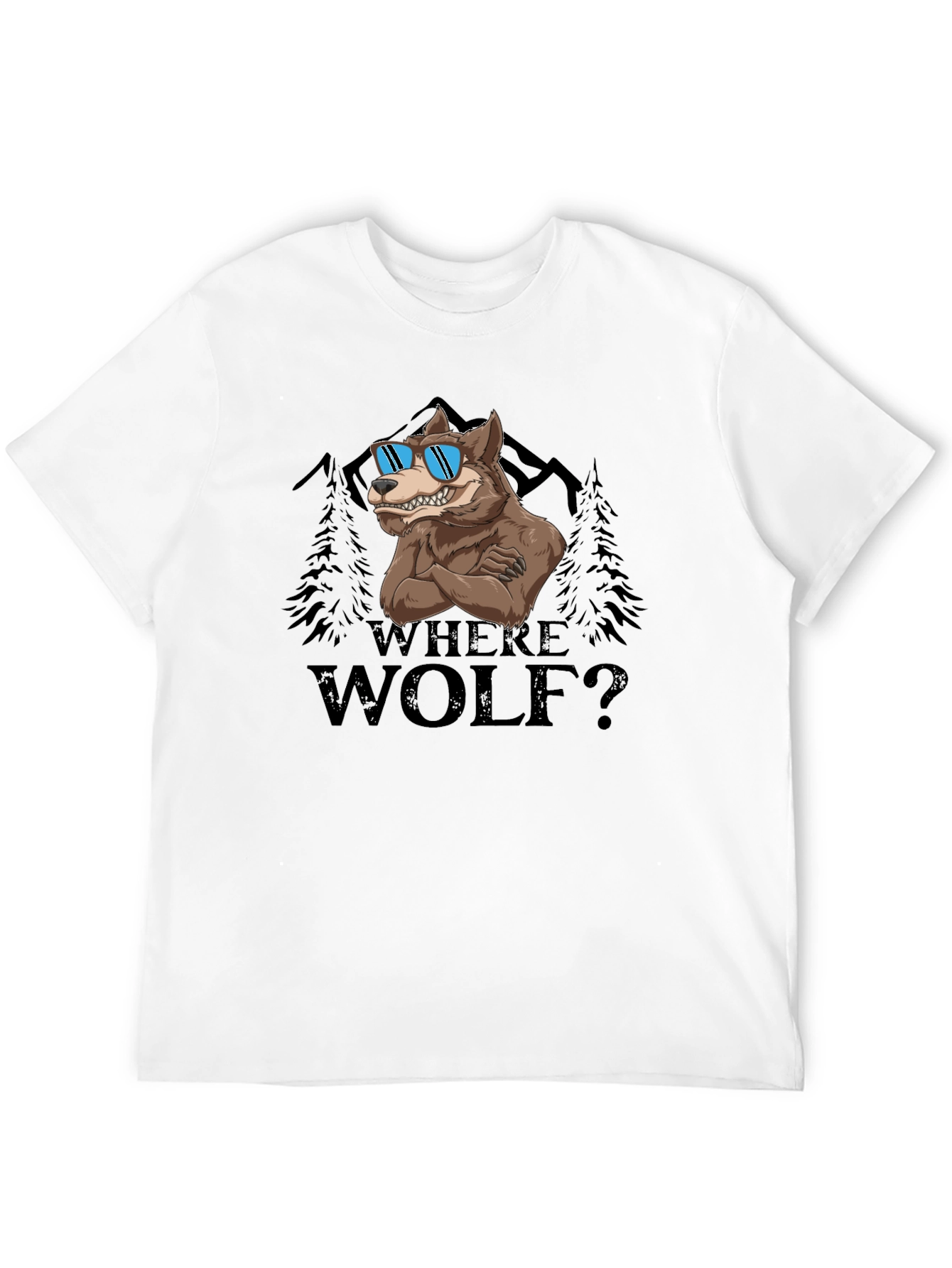 Where Wolf Graphic T-Shirt - Funny Animal Pun Tee