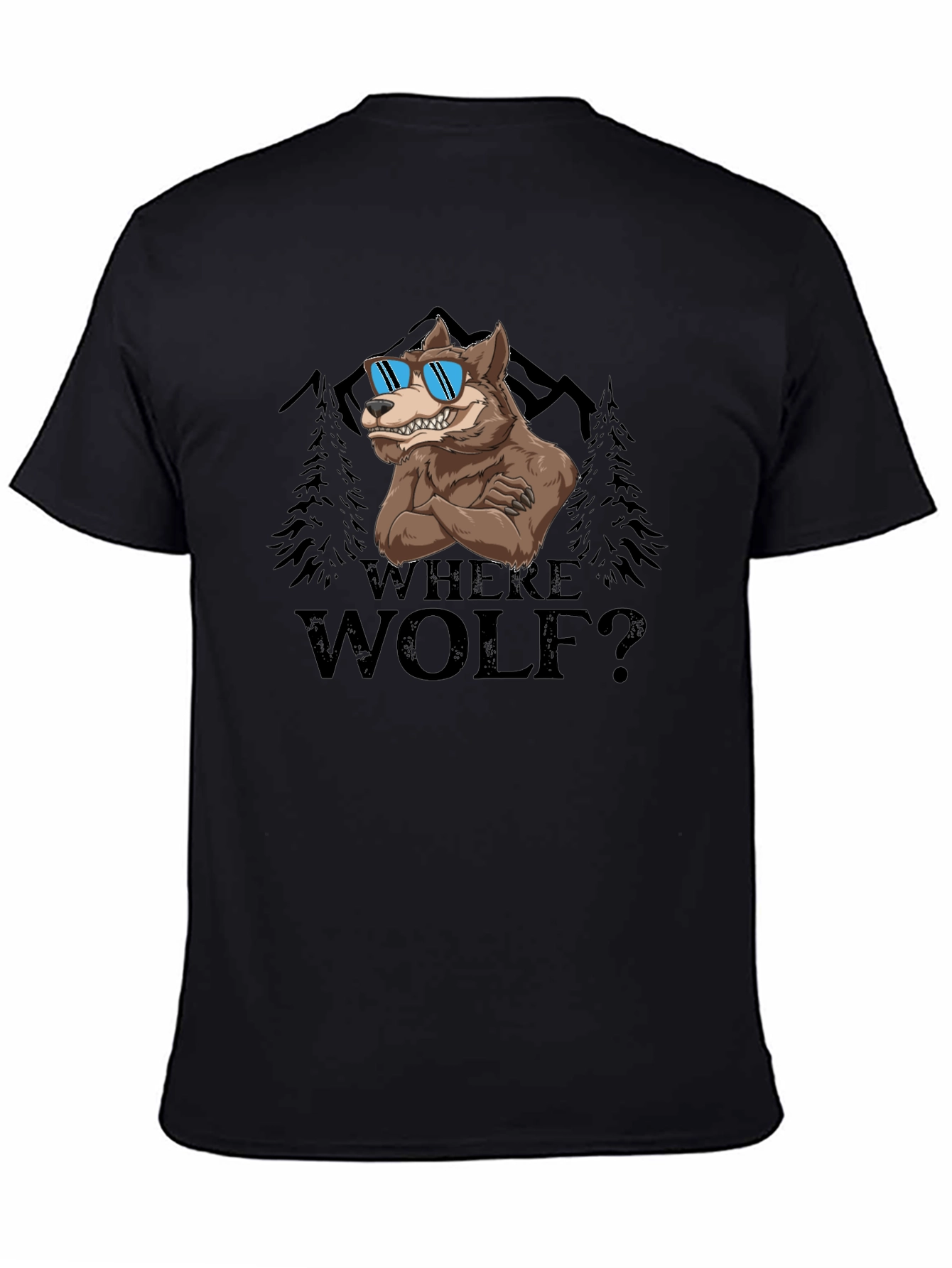 Where Wolf Graphic T-Shirt - Funny Animal Pun Tee