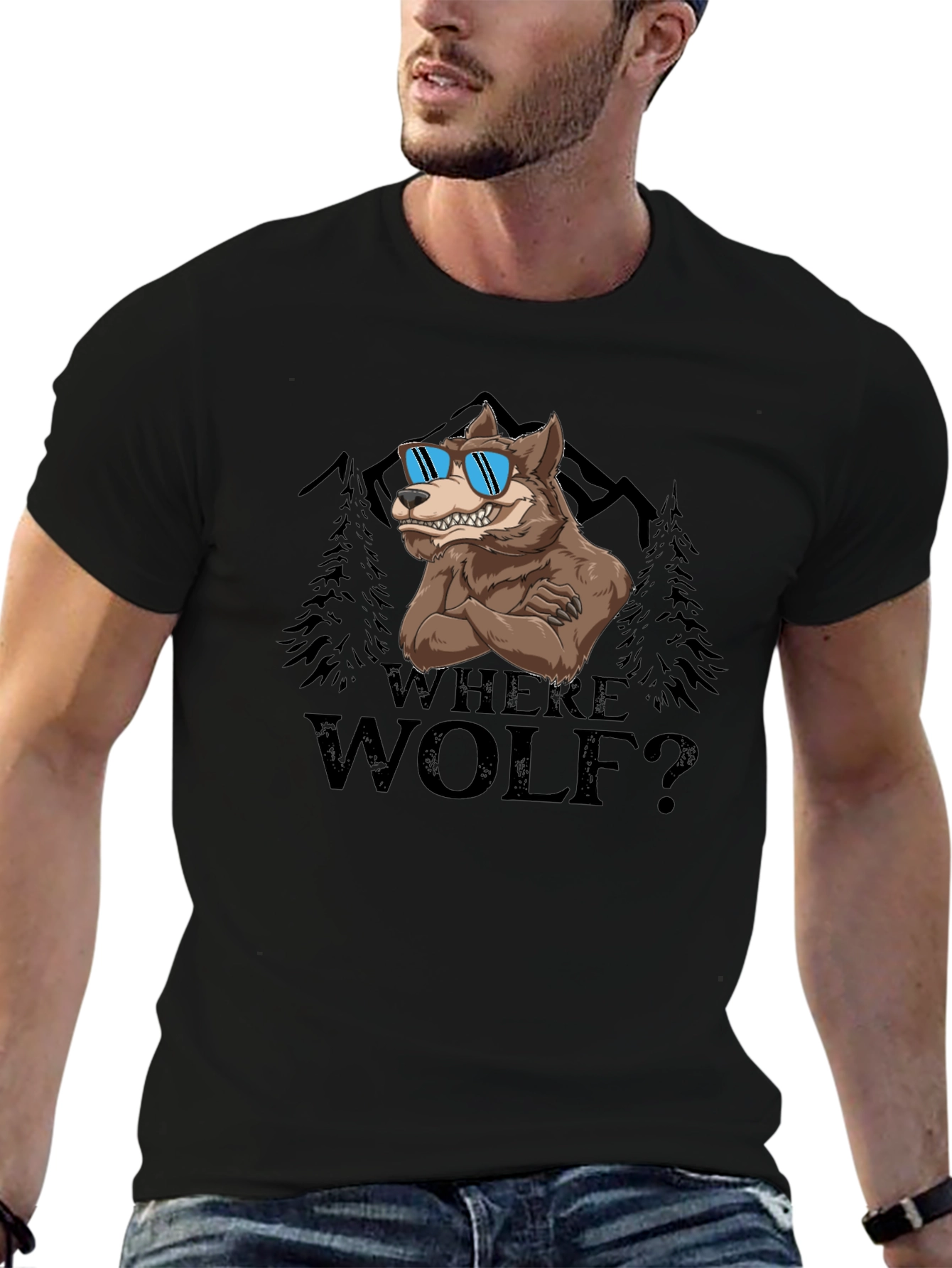 Where Wolf Graphic T-Shirt - Funny Animal Pun Tee