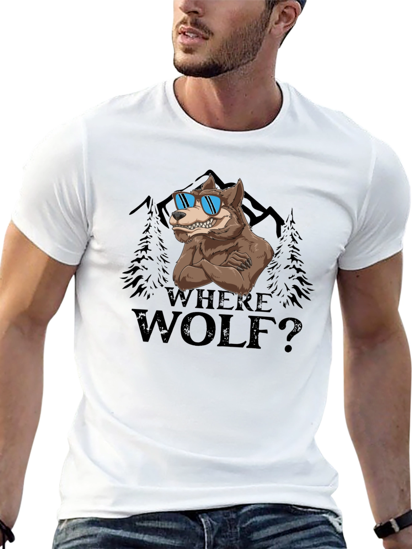 Where Wolf Graphic T-Shirt - Funny Animal Pun Tee