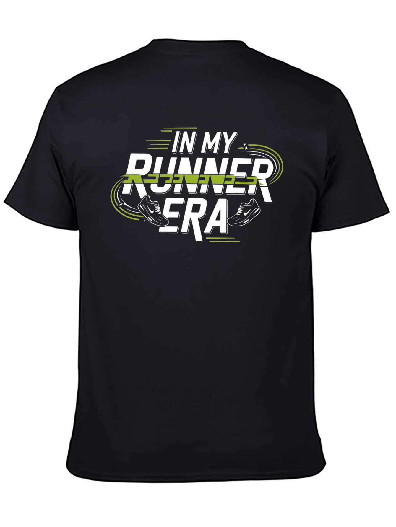 In My Runner Era Black Graphic Tee