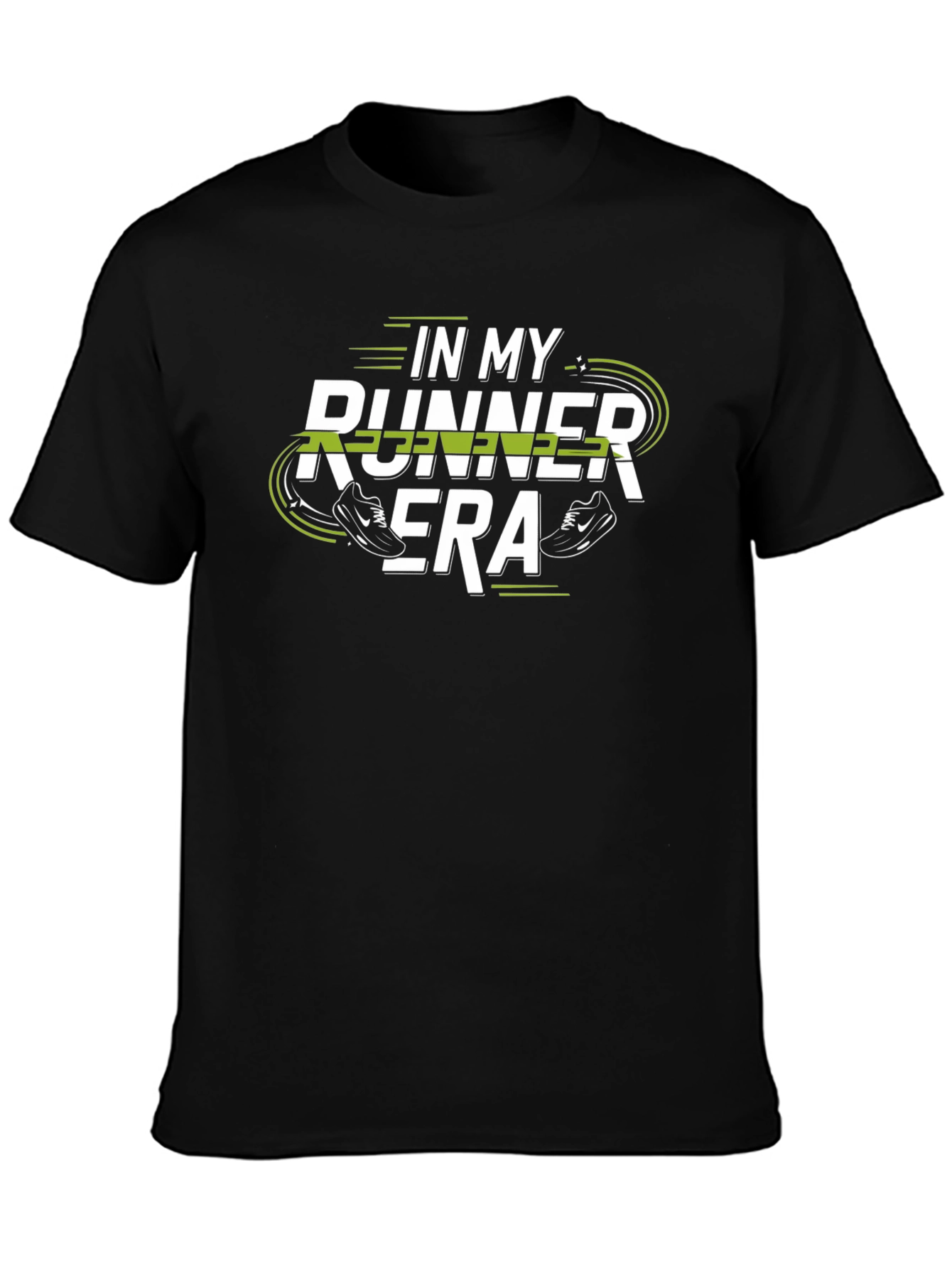 In My Runner Era Black Graphic Tee