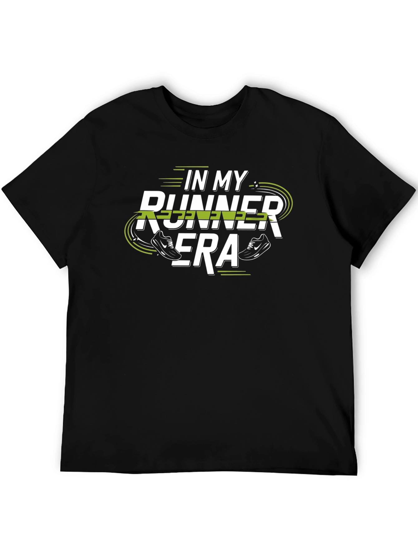 In My Runner Era Black Graphic Tee