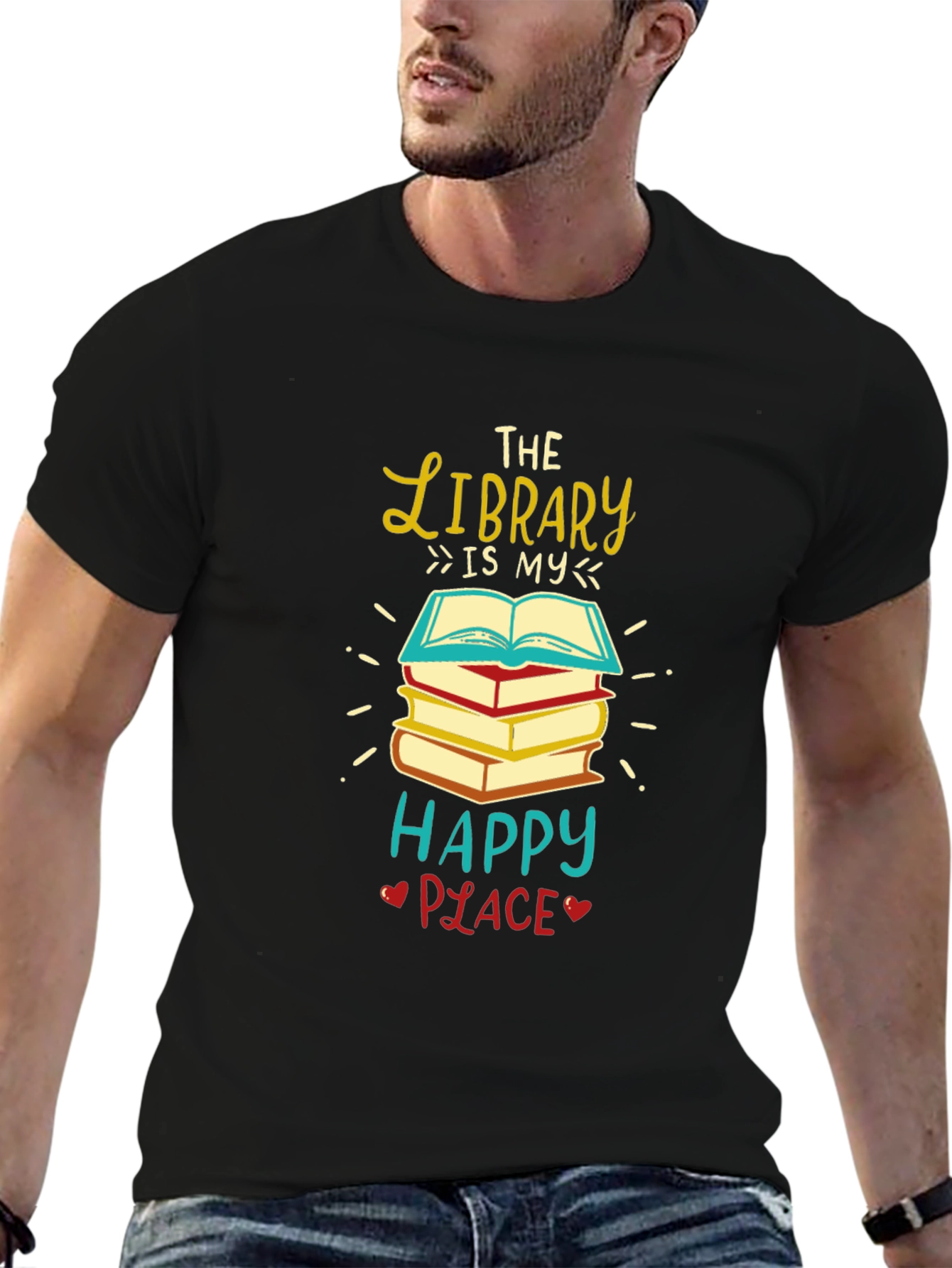 The Library is My Happy Place T-Shirt