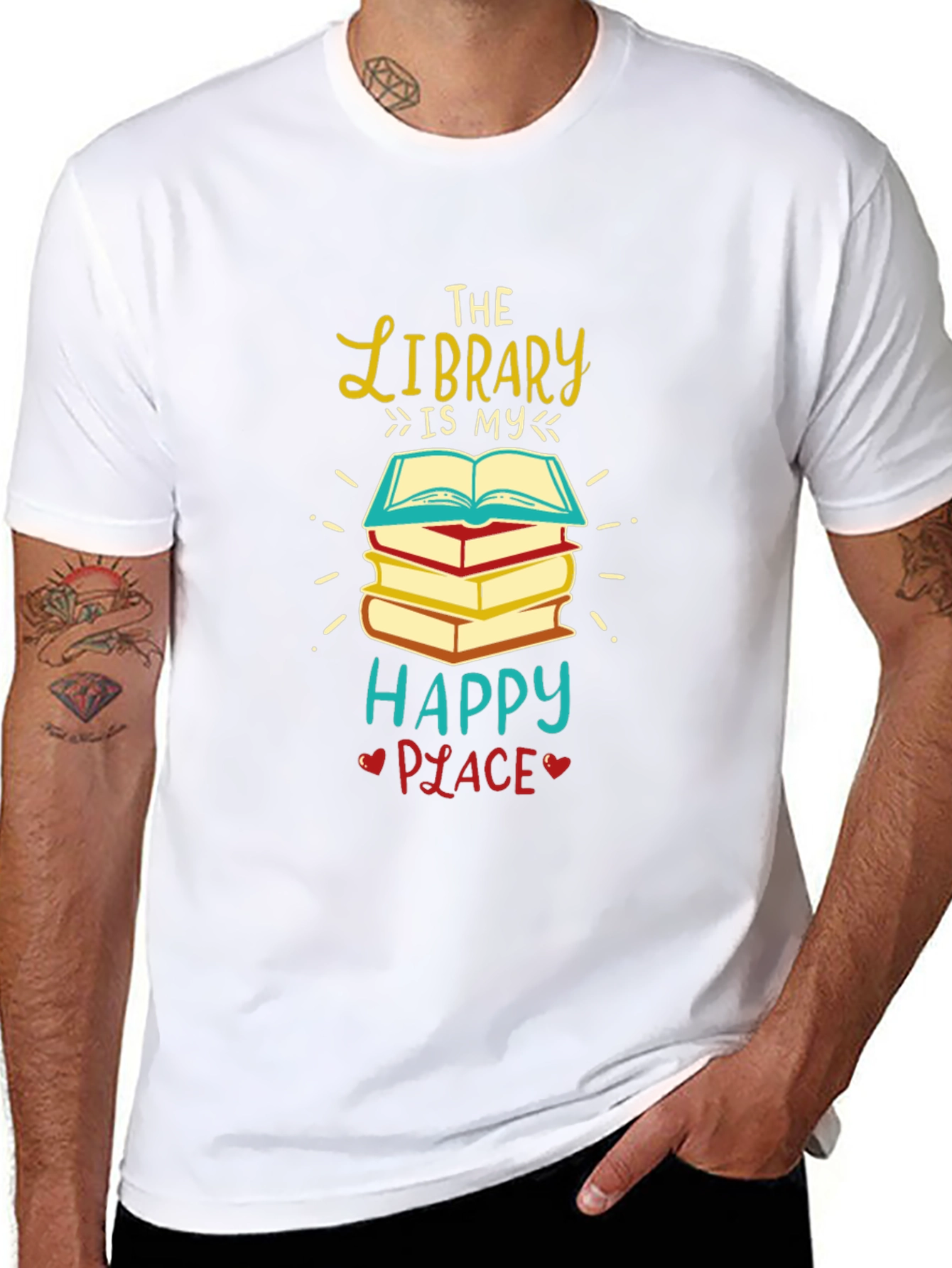 The Library is My Happy Place T-Shirt