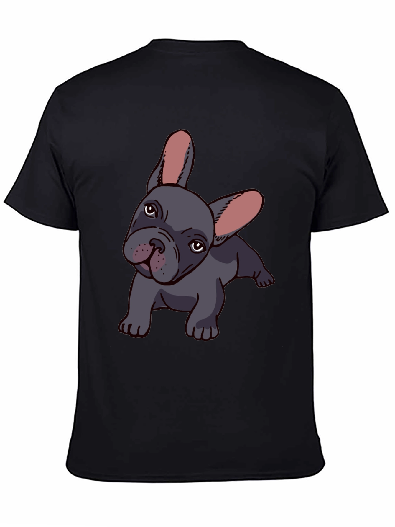 French Bulldog Graphic Tee - Mens Black T-Shirt