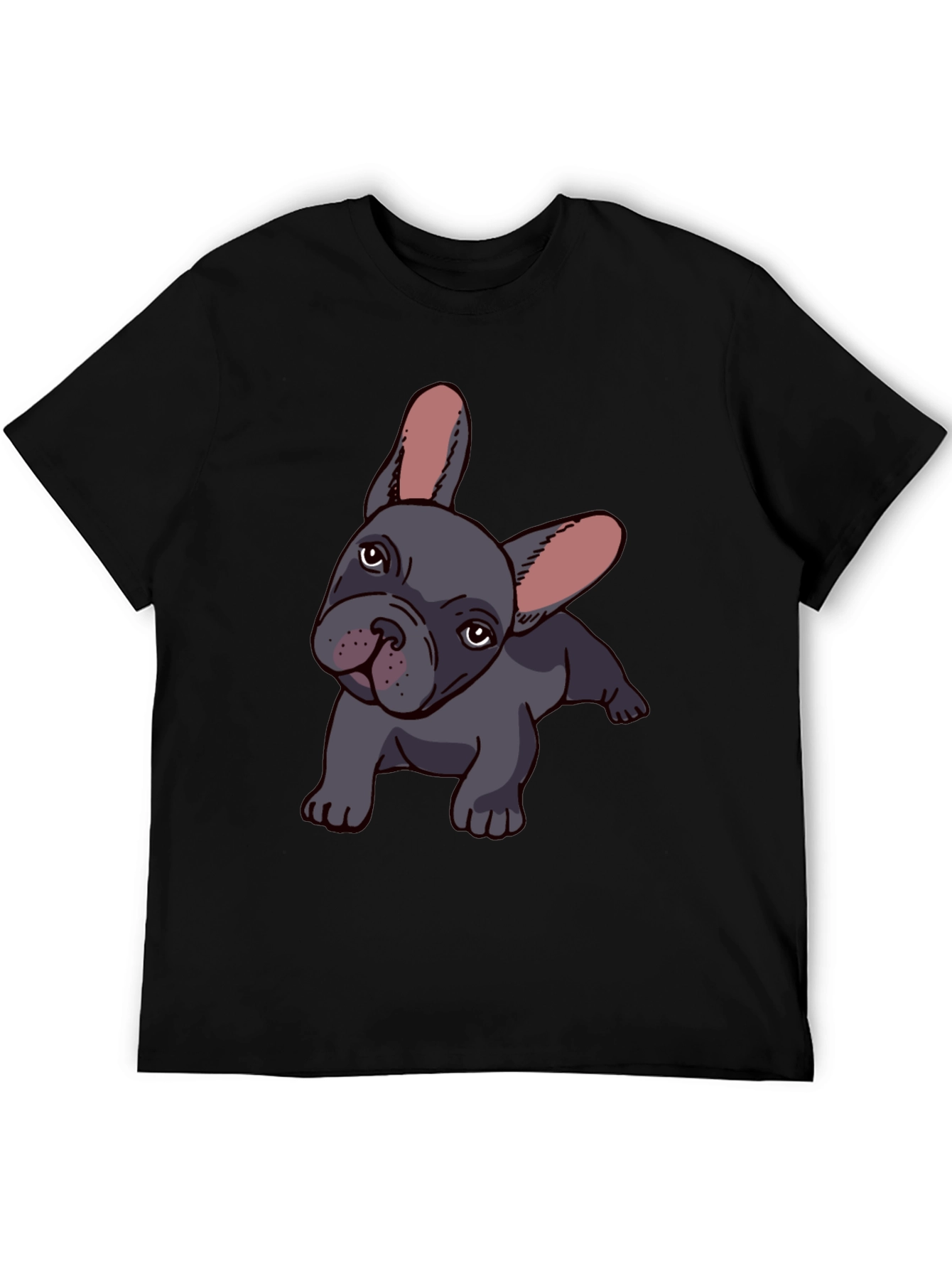 French Bulldog Graphic Tee - Mens Black T-Shirt