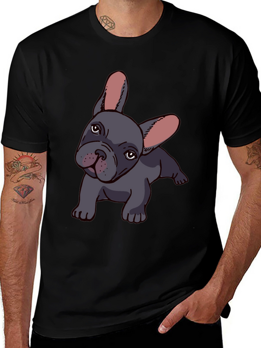 French Bulldog Graphic Tee - Mens Black T-Shirt