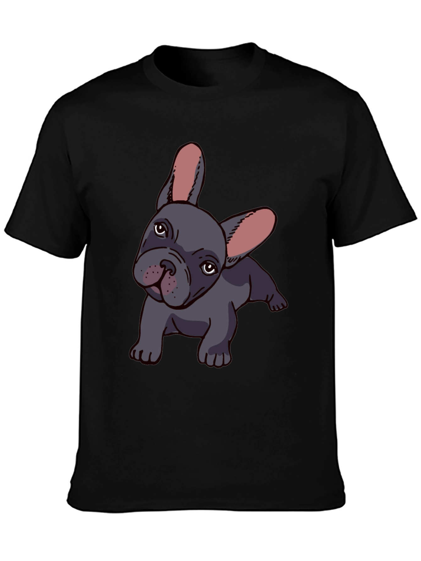 French Bulldog Graphic Tee - Mens Black T-Shirt