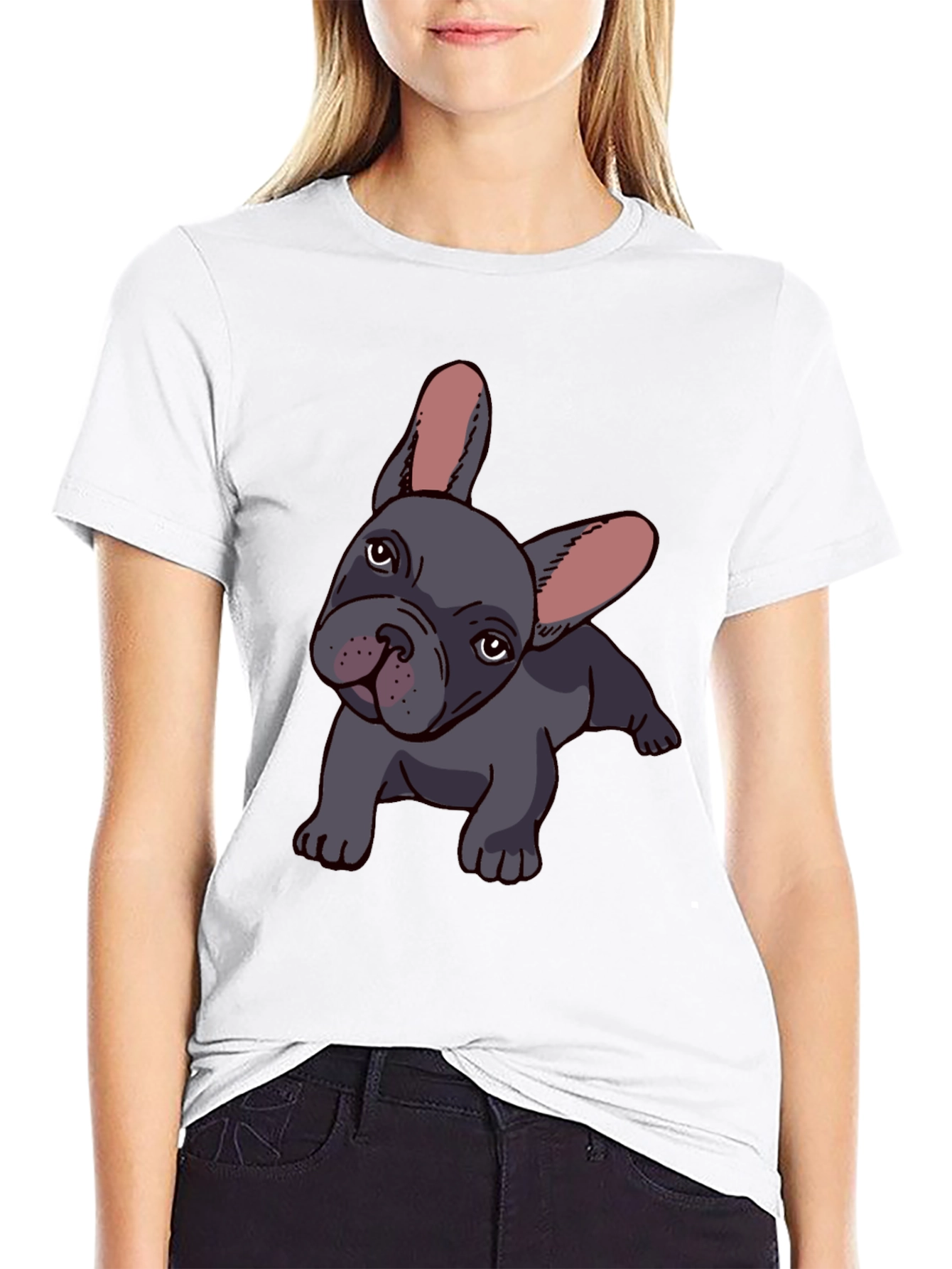 French Bulldog Graphic Tee - Mens Black T-Shirt
