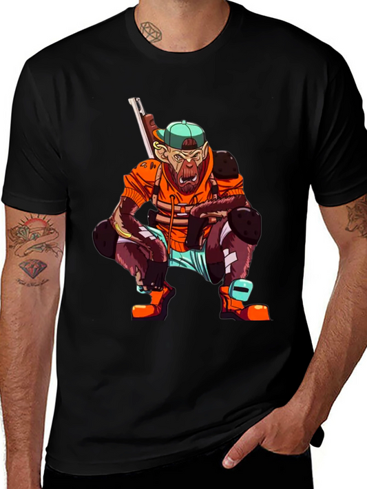 Monkey Gamer Graphic Tee - Streetwear Style