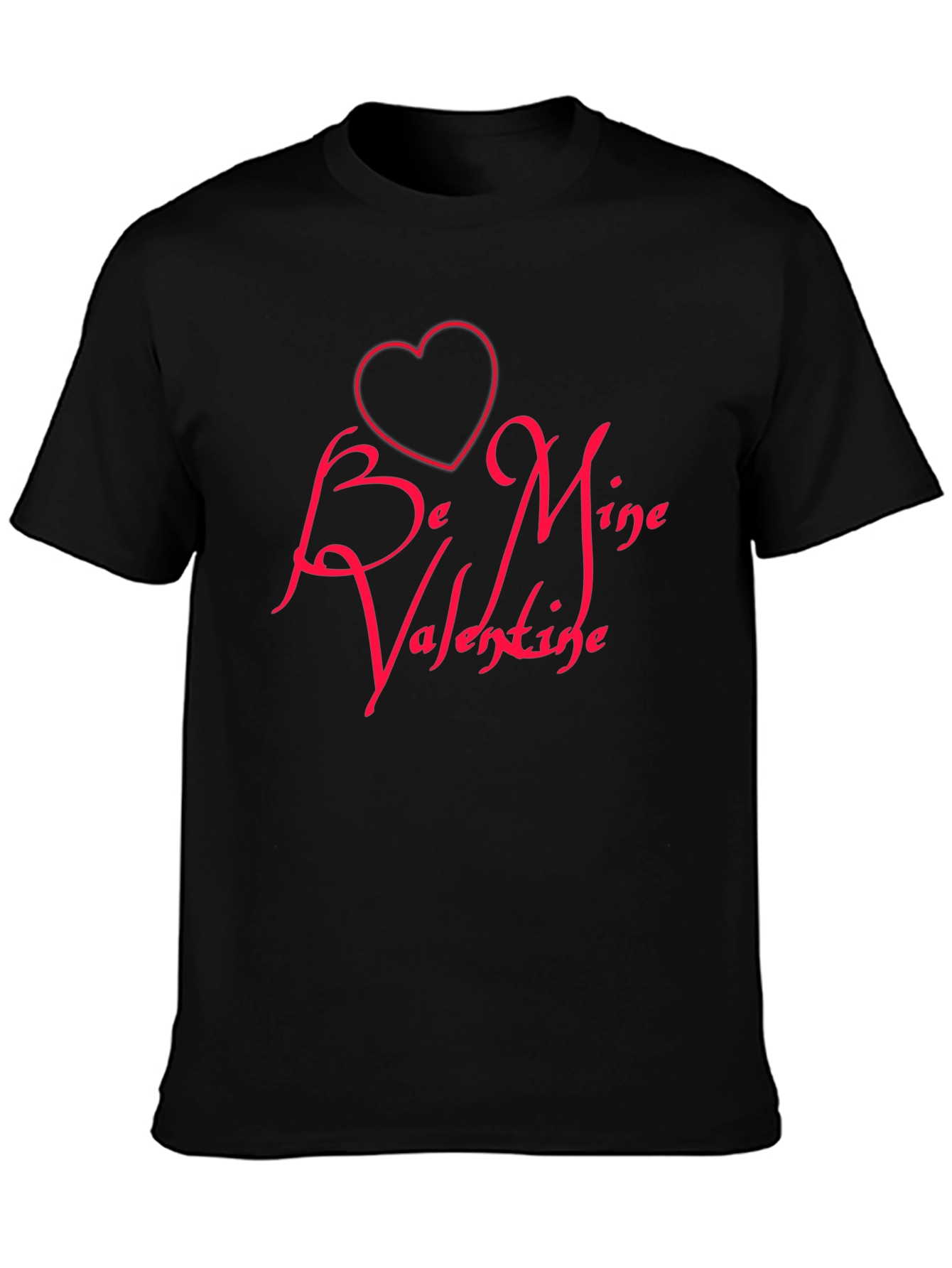 Be Mine Valentine Black T-Shirt
