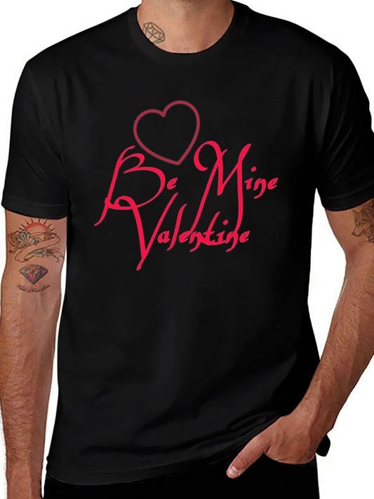 Be Mine Valentine Black T-Shirt